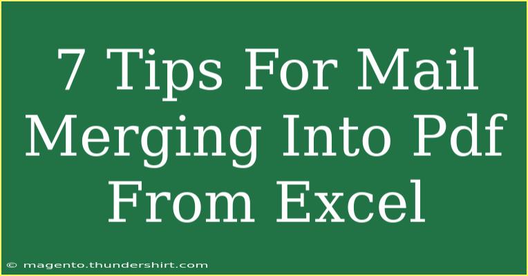 7 Tips For Mail Merging Into Pdf From Excel