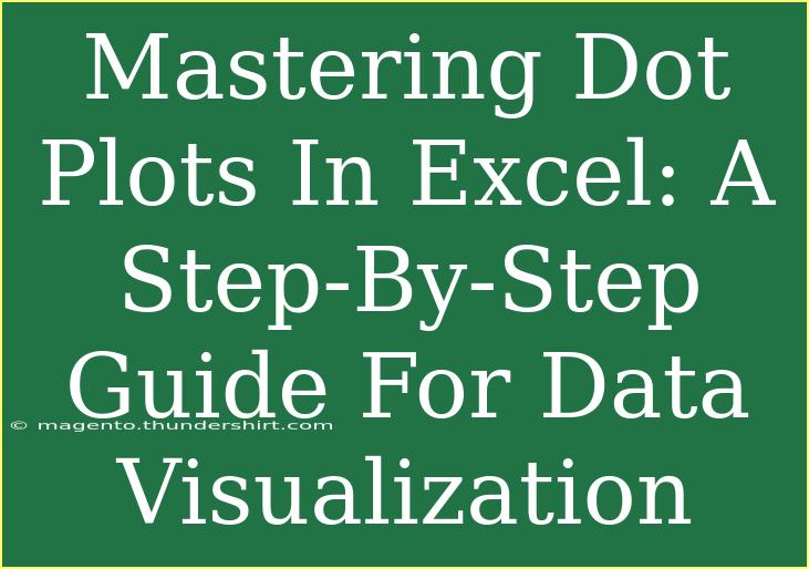 Mastering Dot Plots In Excel: A Step-By-Step Guide For Data Visualization