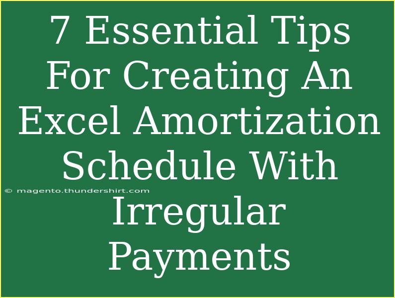 7 Essential Tips For Creating An Excel Amortization Schedule With Irregular Payments