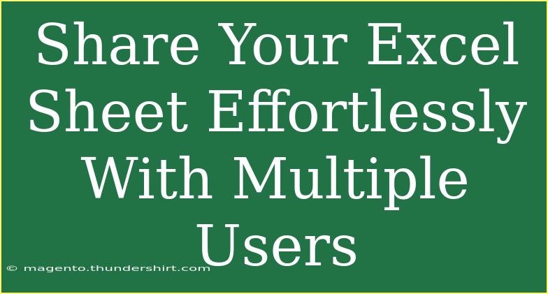 Share Your Excel Sheet Effortlessly With Multiple Users