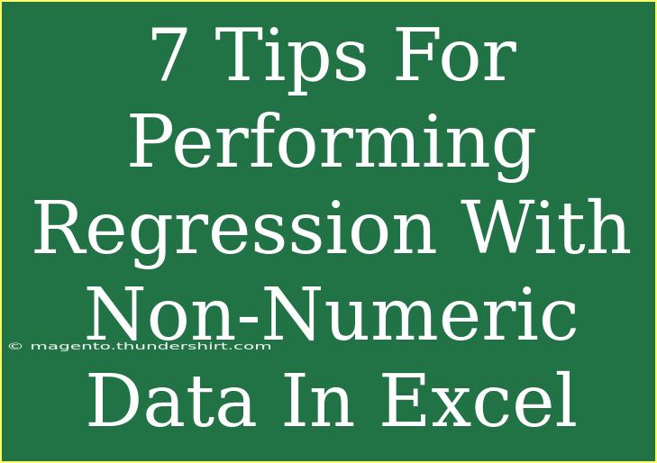 7 Tips For Performing Regression With Non-Numeric Data In Excel