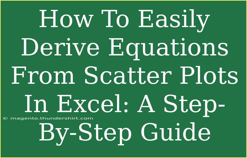 How To Easily Derive Equations From Scatter Plots In Excel: A Step-By-Step Guide