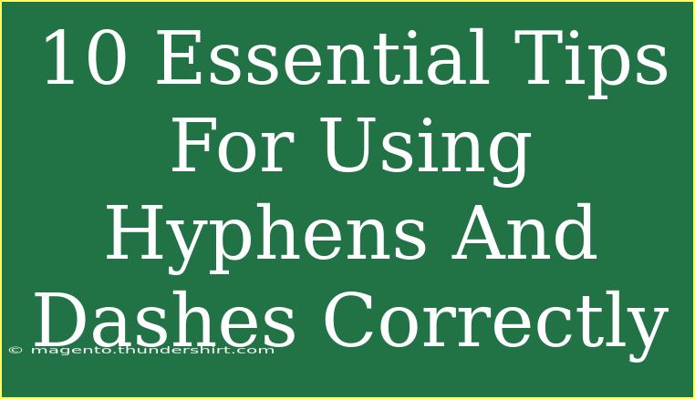 10 Essential Tips For Using Hyphens And Dashes Correctly