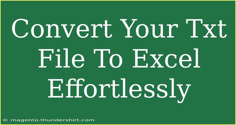 Convert Your Txt File To Excel Effortlessly