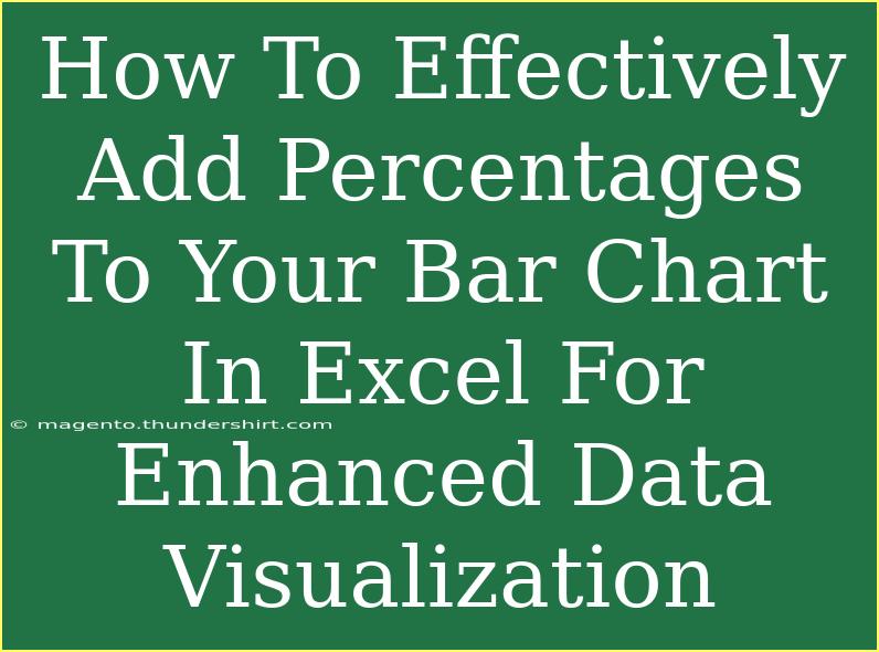 How To Effectively Add Percentages To Your Bar Chart In Excel For Enhanced Data Visualization