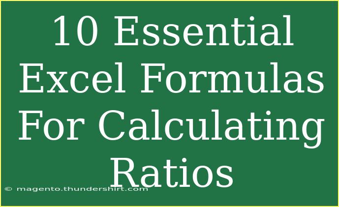 10 Essential Excel Formulas For Calculating Ratios