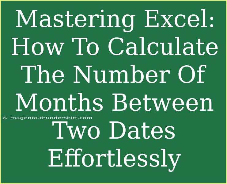 Mastering Excel: How To Calculate The Number Of Months Between Two Dates Effortlessly