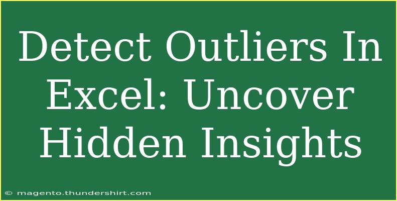 Detect Outliers In Excel: Uncover Hidden Insights