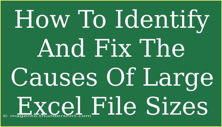 How To Identify And Fix The Causes Of Large Excel File Sizes