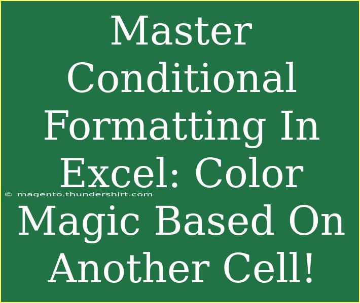 Master Conditional Formatting In Excel: Color Magic Based On Another Cell!