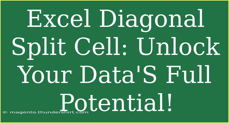 Excel Diagonal Split Cell: Unlock Your Data'S Full Potential!