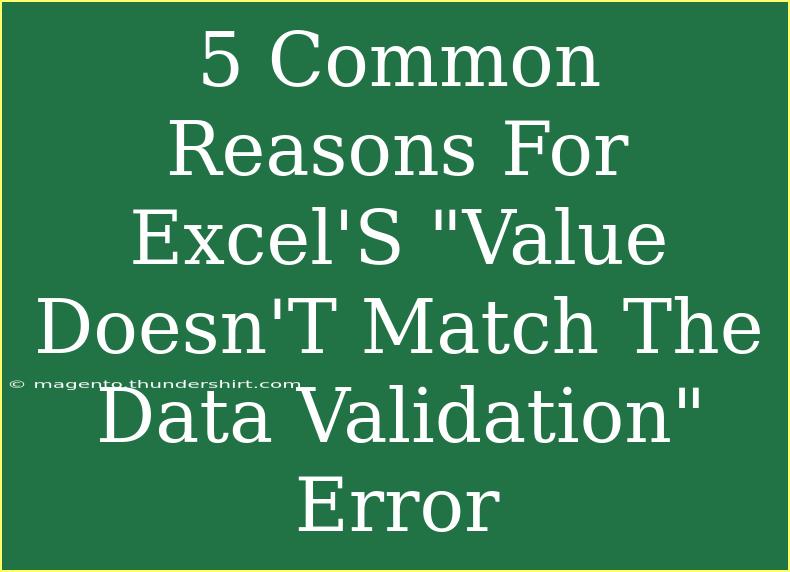 5 Common Reasons For Excel'S 