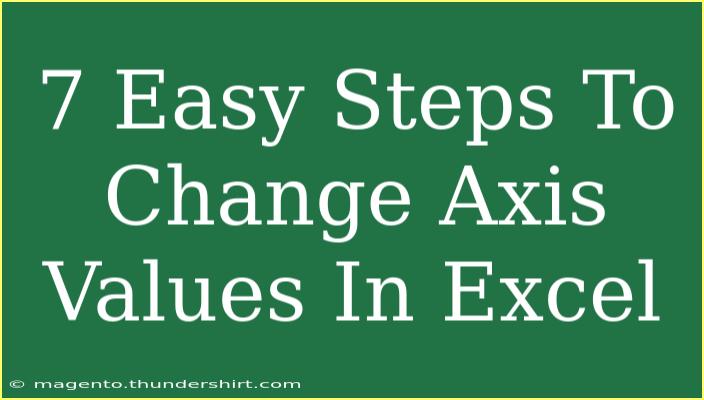 7 Easy Steps To Change Axis Values In Excel