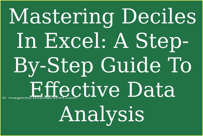 Mastering Deciles In Excel: A Step-By-Step Guide To Effective Data Analysis