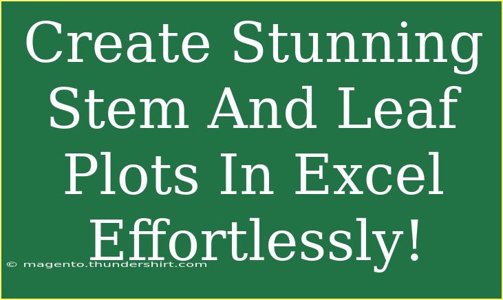 Create Stunning Stem And Leaf Plots In Excel Effortlessly!