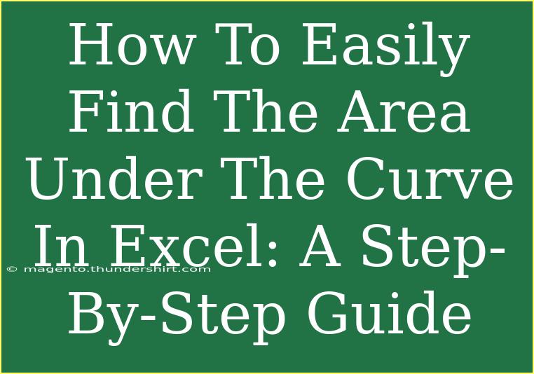 How To Easily Find The Area Under The Curve In Excel: A Step-By-Step Guide