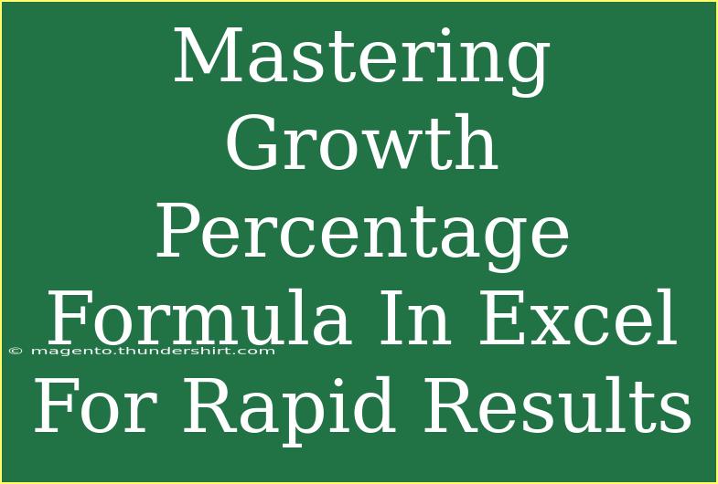 Mastering Growth Percentage Formula In Excel For Rapid Results