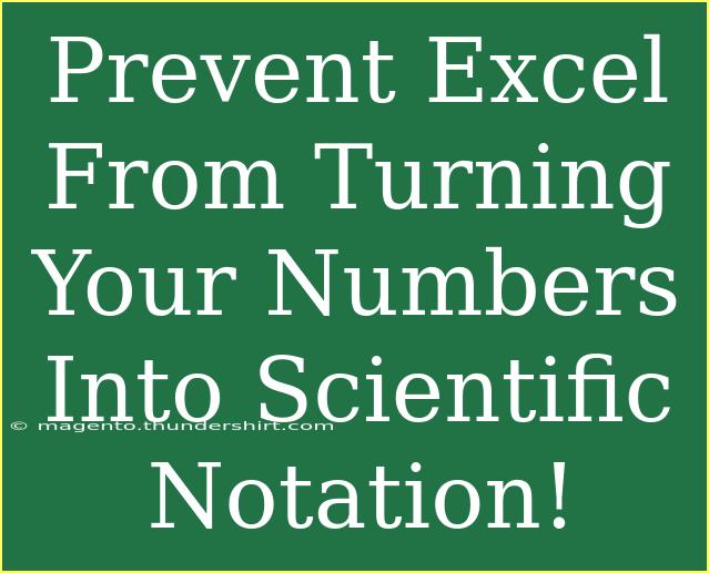 Prevent Excel From Turning Your Numbers Into Scientific Notation!