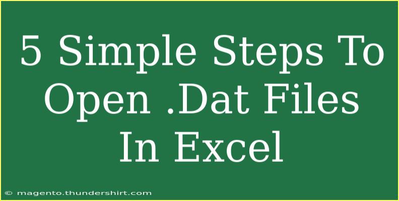 5 Simple Steps To Open .Dat Files In Excel