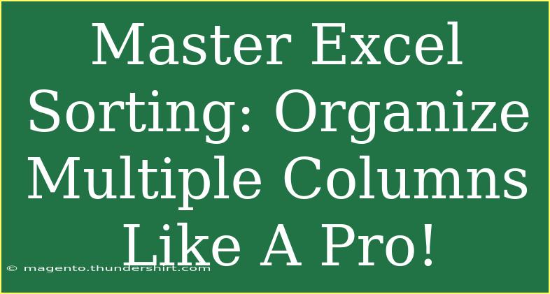 Master Excel Sorting: Organize Multiple Columns Like A Pro!