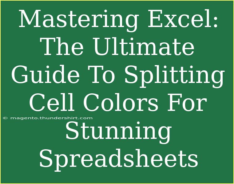 Mastering Excel: The Ultimate Guide To Splitting Cell Colors For Stunning Spreadsheets