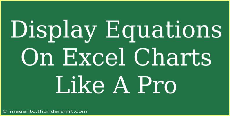 Display Equations On Excel Charts Like A Pro