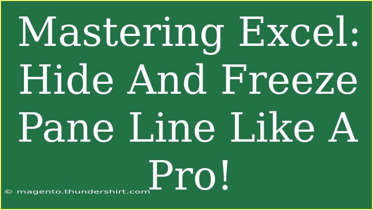 Mastering Excel: Hide And Freeze Pane Line Like A Pro!