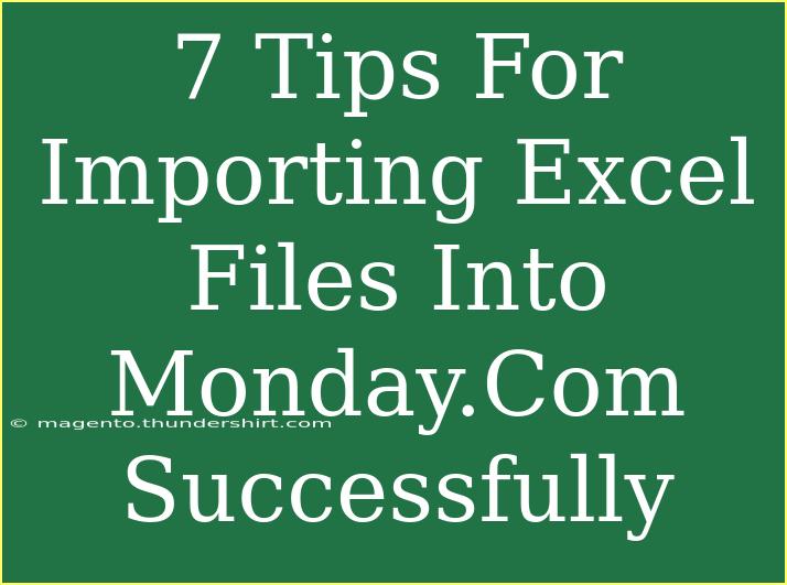 7 Tips For Importing Excel Files Into Monday.Com Successfully