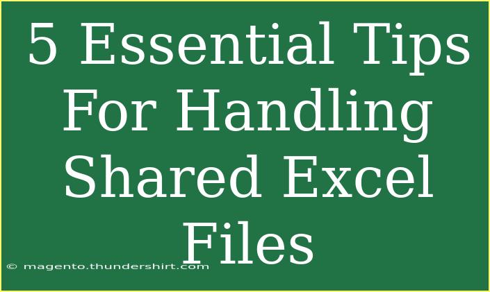 5 Essential Tips For Handling Shared Excel Files