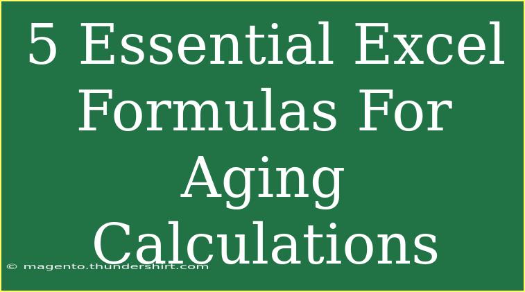 5 Essential Excel Formulas For Aging Calculations