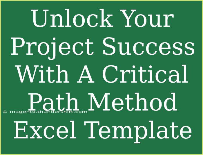 Unlock Your Project Success With A Critical Path Method Excel Template