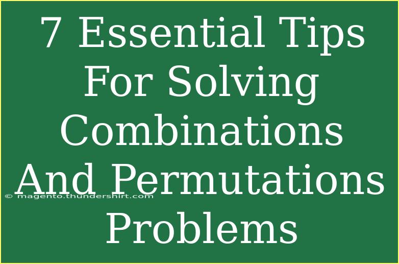 7 Essential Tips For Solving Combinations And Permutations Problems