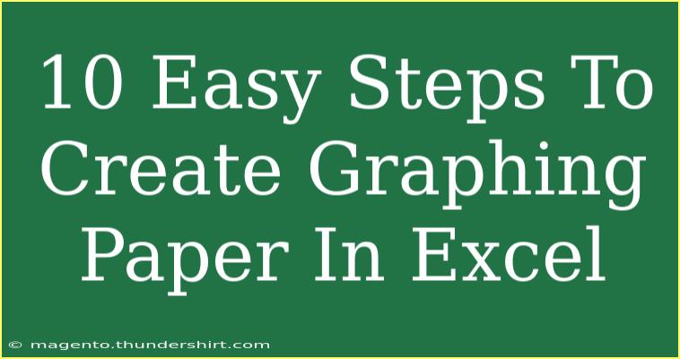 10 Easy Steps To Create Graphing Paper In Excel