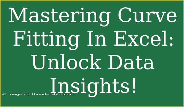 Mastering Curve Fitting In Excel: Unlock Data Insights!