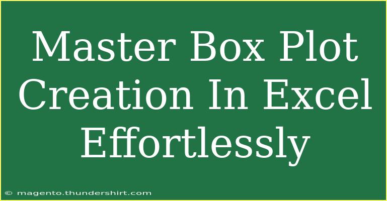 Master Box Plot Creation In Excel Effortlessly