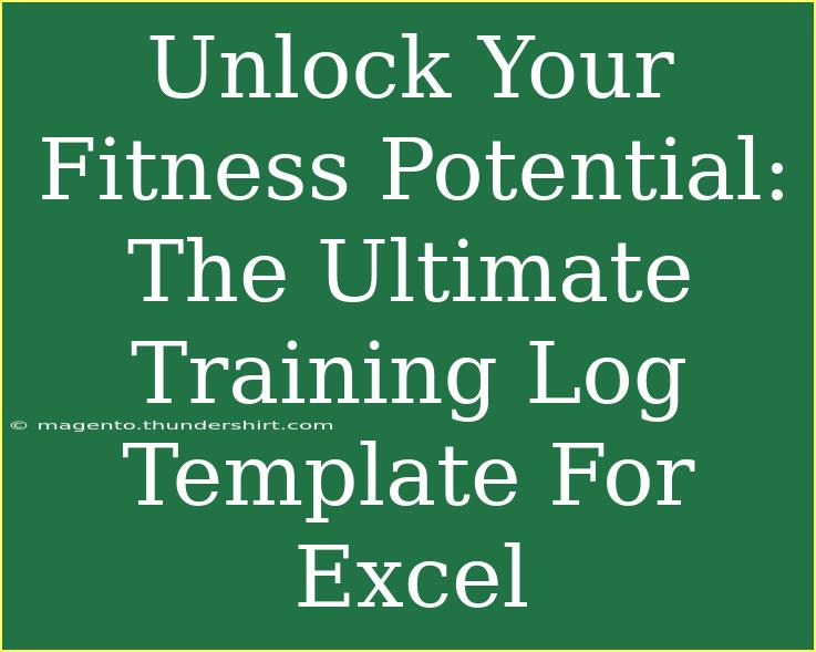 Unlock Your Fitness Potential: The Ultimate Training Log Template For Excel