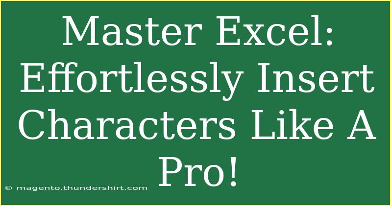 Master Excel: Effortlessly Insert Characters Like A Pro!