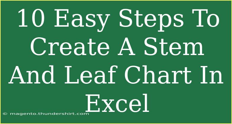 10 Easy Steps To Create A Stem And Leaf Chart In Excel