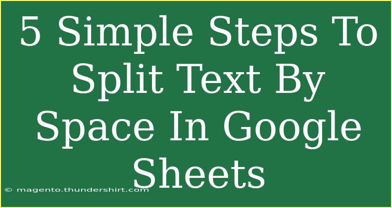 5 Simple Steps To Split Text By Space In Google Sheets