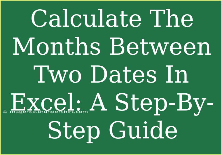 Calculate The Months Between Two Dates In Excel: A Step-By-Step Guide