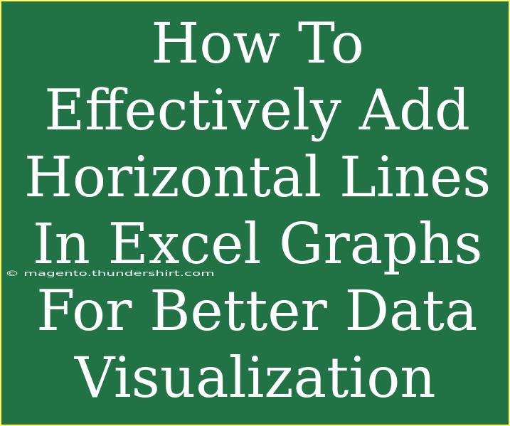 How To Effectively Add Horizontal Lines In Excel Graphs For Better Data Visualization