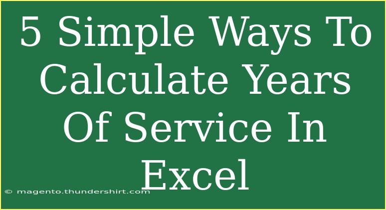 5 Simple Ways To Calculate Years Of Service In Excel