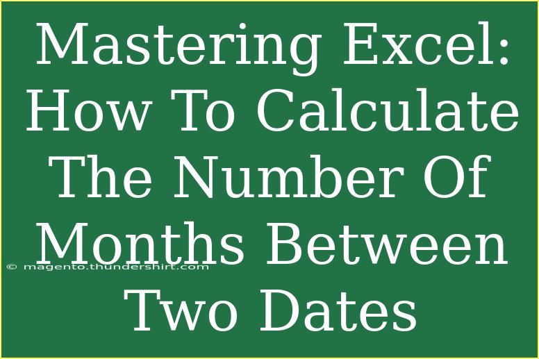 Mastering Excel: How To Calculate The Number Of Months Between Two Dates