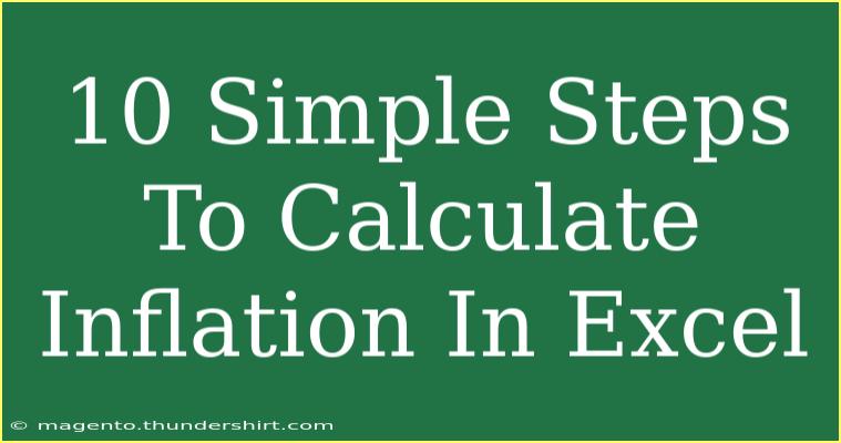 10 Simple Steps To Calculate Inflation In Excel