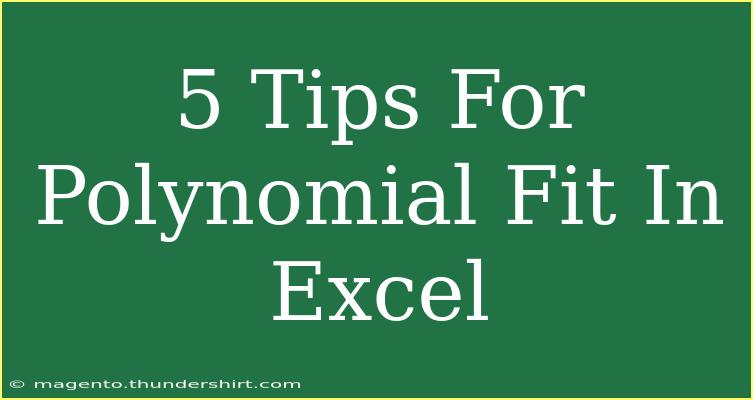 5 Tips For Polynomial Fit In Excel