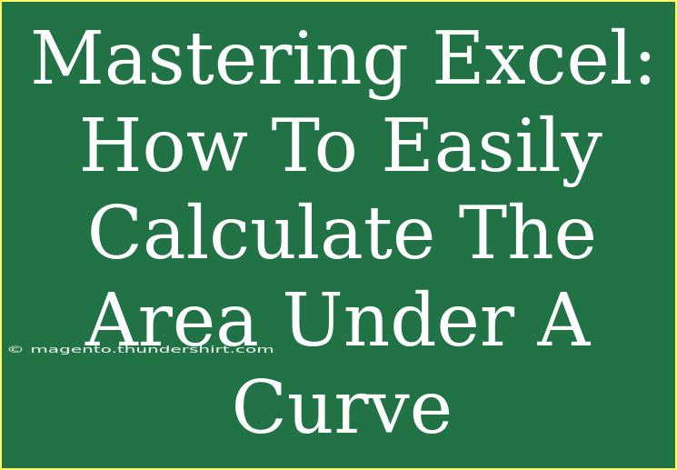 Mastering Excel: How To Easily Calculate The Area Under A Curve