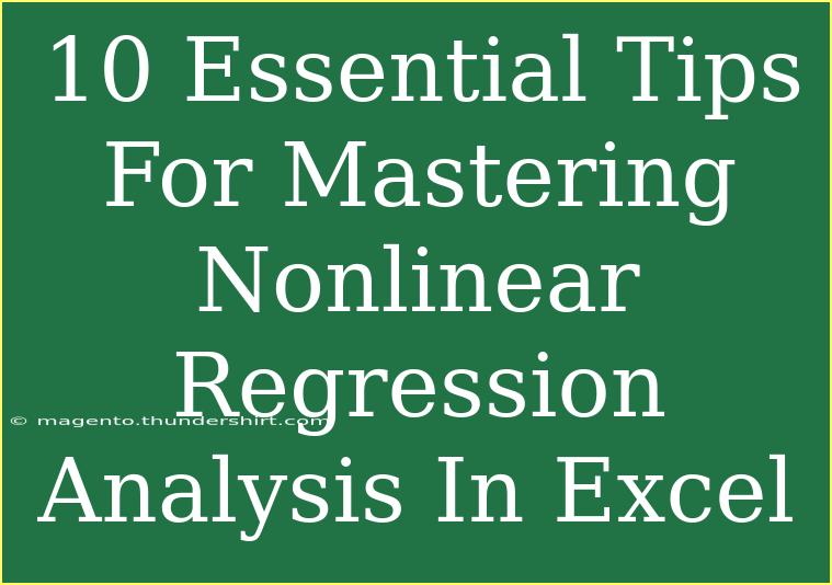 10 Essential Tips For Mastering Nonlinear Regression Analysis In Excel