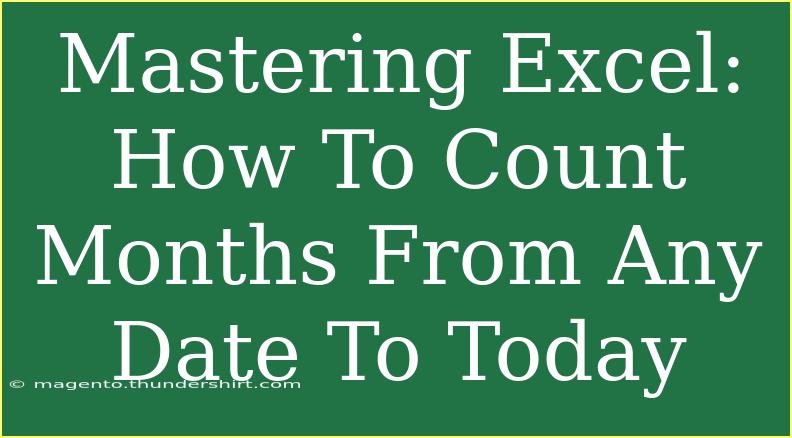 Mastering Excel: How To Count Months From Any Date To Today