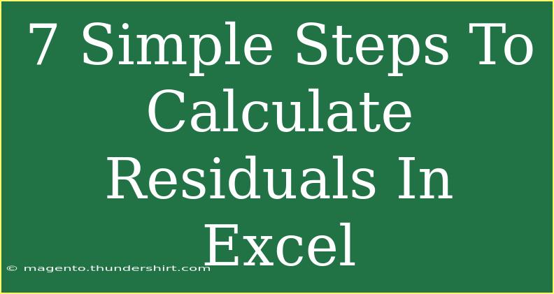 7 Simple Steps To Calculate Residuals In Excel