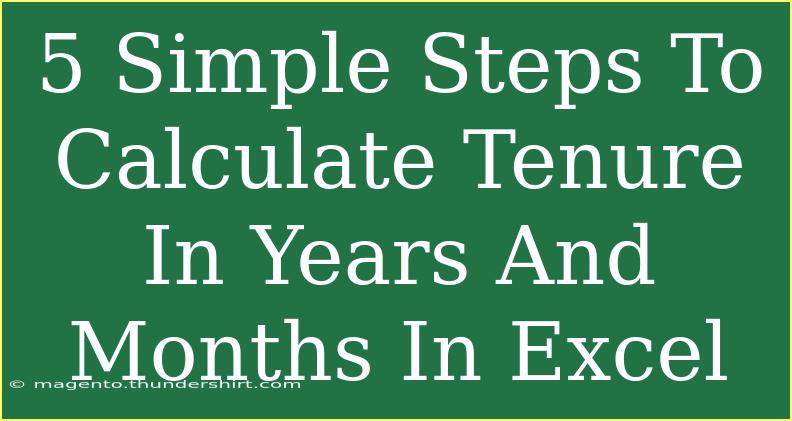 5 Simple Steps To Calculate Tenure In Years And Months In Excel